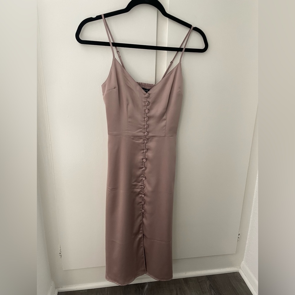 NWT Satin Button Down Dress